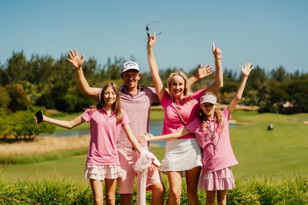 La famille Siem au Château Golf Course