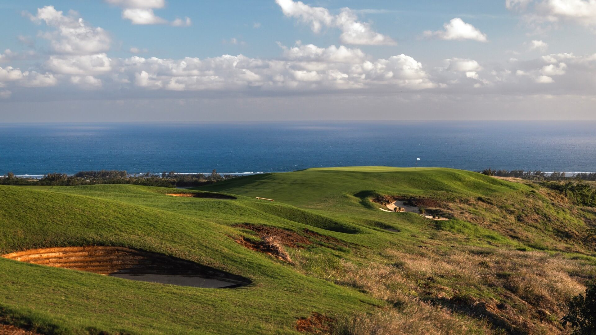 view of the stunning golf course la reserve golf links mauritius